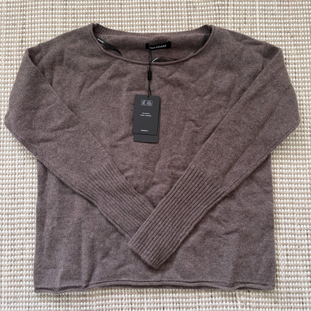 NAADAM Lightweight Cashmere Boatneck Sweater NWT